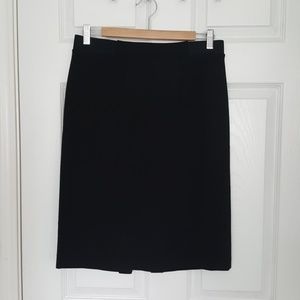 Nine West Black Pencil Skirt Gold Zip/Backsplit